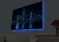 Tablou decorativ cu lumina LED, 4570HDACT-095, Dimensiune: 45 x 70 cm, Multicolor