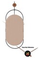 Ceas de perete, Sntr, MDF dublu strat, Maro / Negru