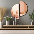 Oglinda decorativa, Ozgl522, Partea de jos: 100% EVA (Grosime: 10 mm, Auriu roz