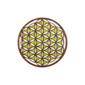 Decoratiune de perete, Geometric, Dimensiuni: 44 x 1,6 x 44 cm, Multicolor