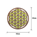 Decoratiune de perete, Geometric, Dimensiuni: 44 x 1,6 x 44 cm, Multicolor
