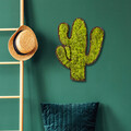 Decoratiune de perete, Cactus, Dimensiuni: 34 x 1,6 x 45 cm, Verde/Alb