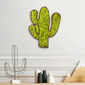 Decoratiune de perete, Cactus, Dimensiuni: 34 x 1,6 x 45 cm, Verde/Alb