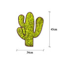 Decoratiune de perete, Cactus, Dimensiuni: 34 x 1,6 x 45 cm, Verde/Alb
