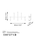 Cuier de perete, Iyon-B, Grosime: 9 mm, Alb