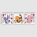 Tablou decorativ (3 Pieces), P122440, Lemn (Grosime: 3 cm, Multicolor
