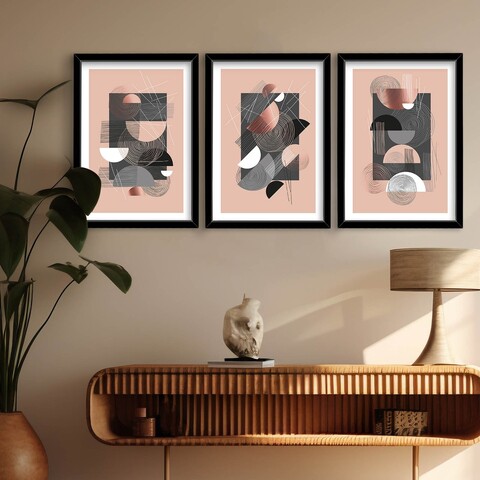 Tablou decorativ (3 Pieces), 3p3752softct-015, Înrămat: 100% LEMN (Grosime: 22 mm, Multicolor