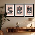 Tablou decorativ (3 Pieces), 3p3752softct-015, Înrămat: 100% LEMN (Grosime: 22 mm, Multicolor