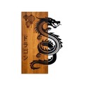 Decoratiune de perete, Dragon, Lățime: 40 cm Înălțime: 58 cm Adâncime: 3 cm, Nuc / Negru