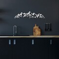 Decoratiune de perete, Mountain View, Dimensiune: 62 x 14 cm, Alb
