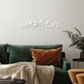 Decoratiune de perete, Mountain View, Dimensiune: 62 x 14 cm, Alb