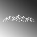 Decoratiune de perete, Mountain View, Dimensiune: 62 x 14 cm, Alb