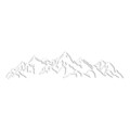 Decoratiune de perete, Mountain View, Dimensiune: 62 x 14 cm, Alb