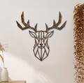 Decoratiune de perete, Rusty Deer 1, Dimensiune: 51 x 51 cm, Maro antichizat