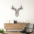 Decoratiune de perete, Rusty Deer 1, Dimensiune: 51 x 51 cm, Maro antichizat