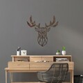Decoratiune de perete, Rusty Deer 1, Dimensiune: 51 x 51 cm, Maro antichizat
