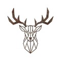 Decoratiune de perete, Rusty Deer 1, Dimensiune: 51 x 51 cm, Maro antichizat