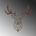 Decoratiune de perete, Rusty Deer 1, Dimensiune: 51 x 51 cm, Maro antichizat