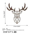 Decoratiune de perete, Rusty Deer 1, Dimensiune: 51 x 51 cm, Maro antichizat
