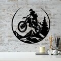 Decoratiune de perete, Enduro, Dimensiuni: 46 x 49 cm, Negru
