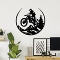 Decoratiune de perete, Enduro, Dimensiuni: 46 x 49 cm, Negru
