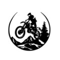 Decoratiune de perete, Enduro, Dimensiuni: 46 x 49 cm, Negru