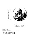 Decoratiune de perete, Enduro, Dimensiuni: 46 x 49 cm, Negru