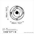 Ceas de perete, Internal, Dimensiune: 49 x 49 cm, Negru