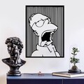 Decoratiune de perete, Sımpson 1, Dimensiuni: 41 x 56 cm, Negru