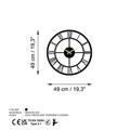 Ceas de perete, Pari, (Grosime: 1,5 mm), Negru