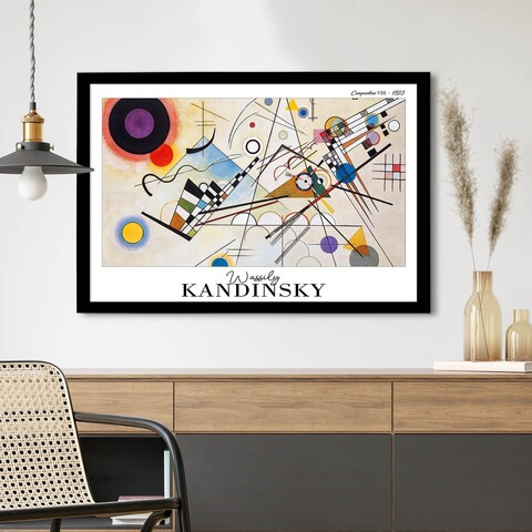 Tablou decorativ, 4262SYHKANDINSKY-002, Fundal: 100% MDF (Grosime: 2,7 mm, Multicolor