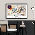 Tablou decorativ, 4262SYHKANDINSKY-002, Fundal: 100% MDF (Grosime: 2,7 mm, Multicolor
