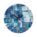 Ceas de perete decorativ din sticlă, Huhu337, Diametru: 40 cm (1 bucată), Multicolor