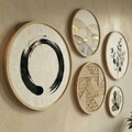 Tablou decorativ (5 Pieces), Huhu861, Lemn masiv (Grosime: 1,5 cm, Multicolor