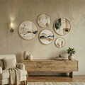 Tablou decorativ (5 Pieces), Huhu862, Lemn masiv (Grosime: 1,5 cm, Multicolor