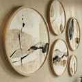 Tablou decorativ (5 Pieces), Huhu862, Lemn masiv (Grosime: 1,5 cm, Multicolor