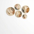 Tablou decorativ (5 Pieces), Huhu865, Lemn masiv (Grosime: 1,5 cm, Multicolor