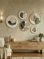 Tablou decorativ (5 Pieces), Huhu874, Lemn masiv (Grosime: 1,5 cm, Multicolor