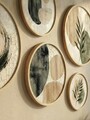 Tablou decorativ (5 Pieces), Huhu874, Lemn masiv (Grosime: 1,5 cm, Multicolor