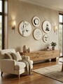 Tablou decorativ (5 Pieces), Huhu875, Lemn masiv (Grosime: 1,5 cm, Multicolor