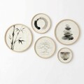 Tablou decorativ (5 Pieces), Huhu875, Lemn masiv (Grosime: 1,5 cm, Multicolor