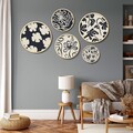 Pictură decorativă MDF cu rame (5 bucăți), Yats-05, Dimensiune: 43,5 x 43,5 cm (1 bucată), Multicolor