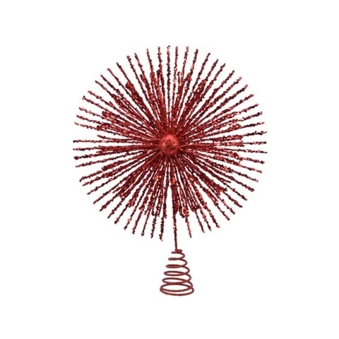 Decoris Csúcsdísz, 28,5x37,5 cm, műanyag, piros