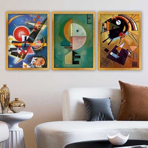 Tablou decorativ (3 Pieces), 3AC_UN287405 _5575, Polistiren (Grosime: 2 cm, Multicolor