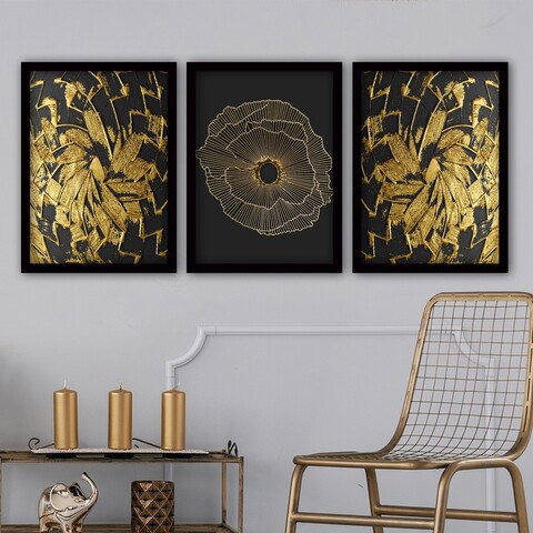 Tablou decorativ (3 Pieces), 3SC53, Plastic, Multicolor