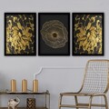Tablou decorativ (3 Pieces), 3SC53, Plastic, Multicolor
