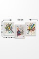 Set 3 tablouri decorative, MDF0098, 30 x 40 cm, 3 piese, Multicolor
