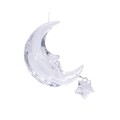 Decoratiune pentru brad Moon, Decoris, 2x6x15 cm, acril, transparent