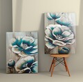 Tablou decorativ (2 Pieces), 2KNV4237, Lemn, Multicolor