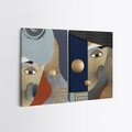 Tablou decorativ (2 Pieces), 2KNV4335, Lemn, Multicolor